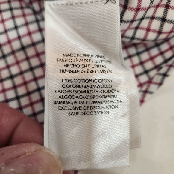 Ralph Lauren Shirt Mens XXL White Gingham Long Sleeve Flesh Pony Cotton NWOT - Picture 9 of 11